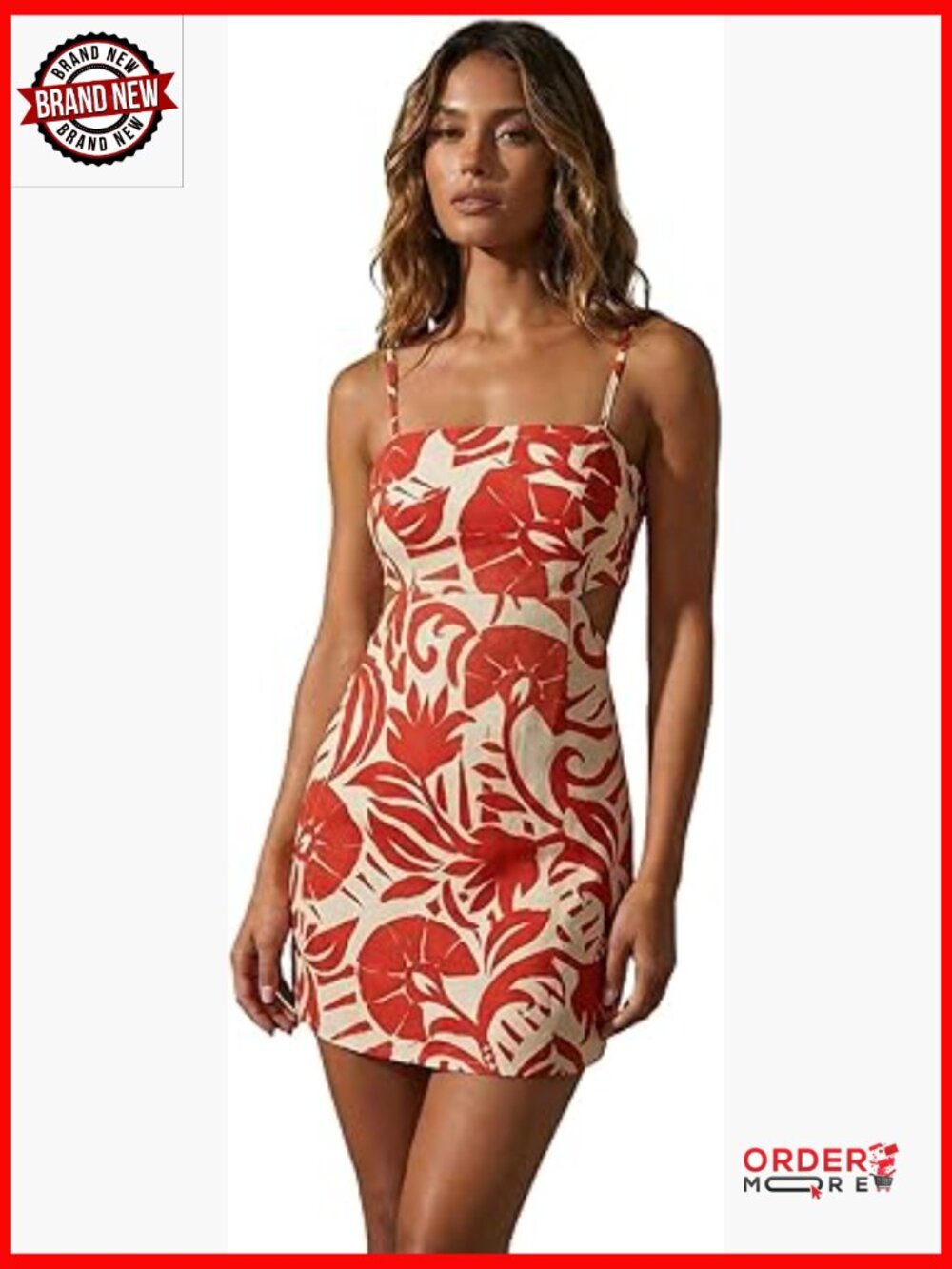 Floral Boho Mini Dress Tie Backless Cut Out Sundress